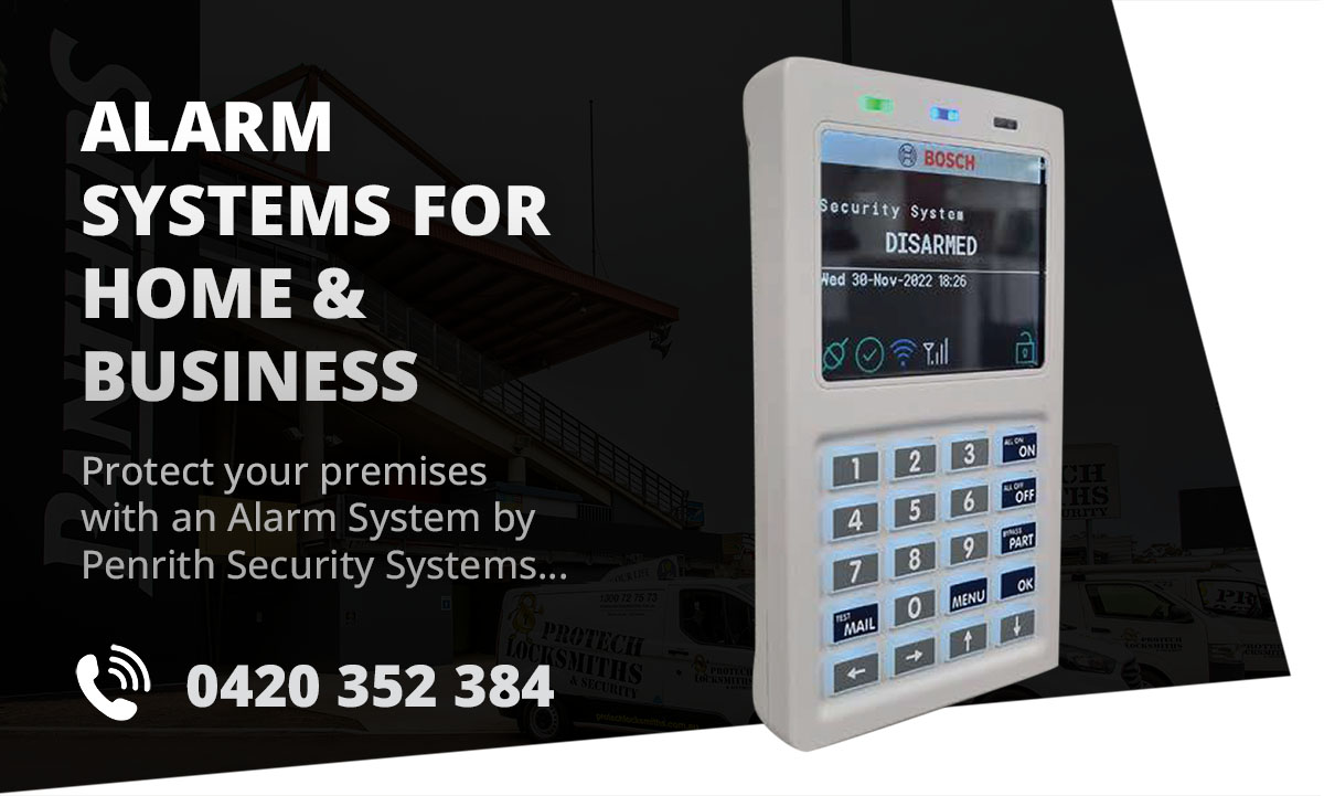 Wide range of Alarm Systems including Bosch 6000.