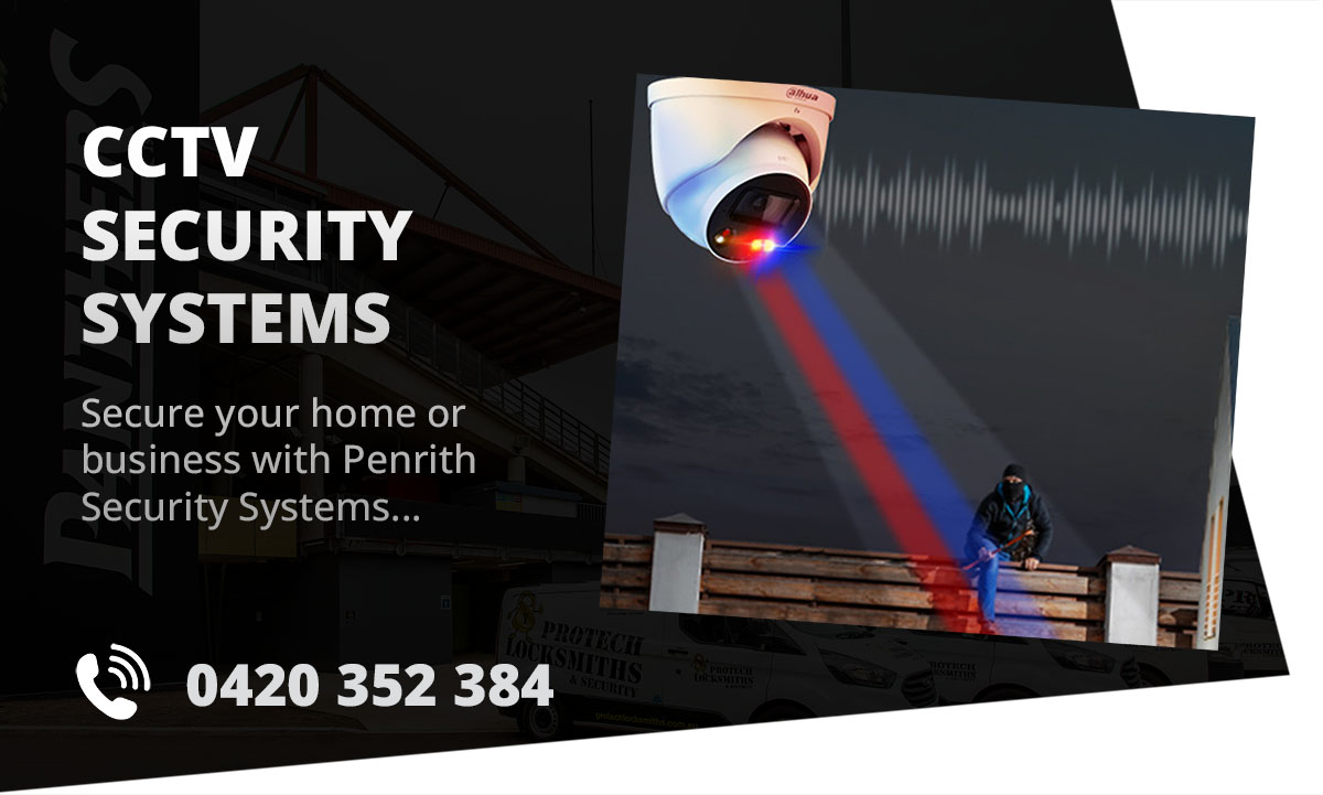 CCTV Systems Showing Intruder Captured On Camera